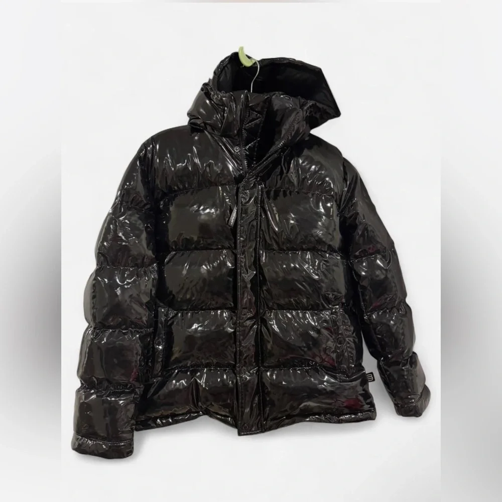 Aritzia Super Puff Coat - Gloss Black NWT - Picture 7 of 8